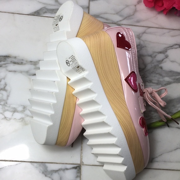 Sneakers Platforms Oxfords Heart Baby NWT - Picture 6 of 7